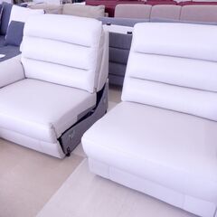 3人用右電動本革リクライニングソファ(クローナ スタンダードタイプ NB LGY)  札幌市清田区