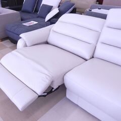 3人用右電動本革リクライニングソファ(クローナ スタンダードタイプ NB LGY)  札幌市清田区