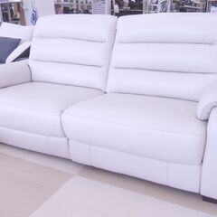 3人用右電動本革リクライニングソファ(クローナ スタンダードタイプ NB LGY)  札幌市清田区