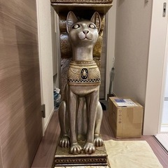 2台セット　エジプト　猫　プランター　オブジェ　インテリア