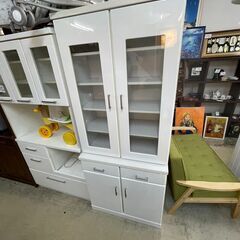 食器棚　No.7474　ホワイト　キッチン収納　【リサイクルショ...