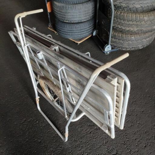 値下げ【農機具】ハンディキャンパー アルミ製 折りたたみ式 リヤカー 20インチ 運搬 値下げ【農機具】ハンディキャンパー アルミ製 折りたたみ式 リヤカー