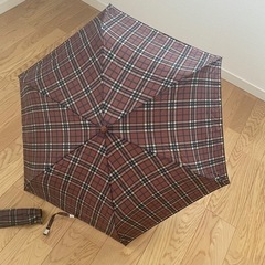 ブラウンチェック　折りたたみ傘