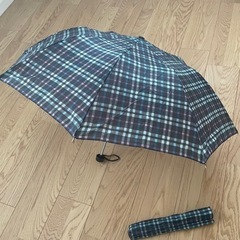 ブラックチェック　折りたたみ傘