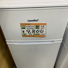 Comfee　コンフィー　ノンフロン冷凍冷蔵庫　90L　2ドア　...
