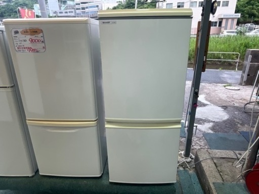 【リサイクルサービス八光】2008年製 シャープ　２ドア冷凍冷蔵庫　SJ-S14M-W