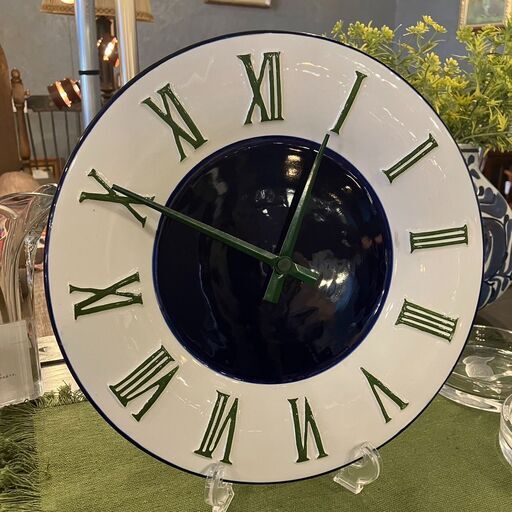 クオーツ式 セラミッククロック  ドイツ製 時計皿 壁掛け時計 ●BA05N027