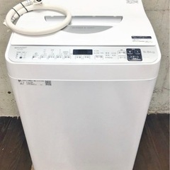 E 2021年製 シャープ 電気洗濯乾燥機 5.5kg 洗濯機 乾燥機