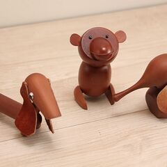 千趣会 ロイヤルペット ウッドアニマル まとめて 木彫り コケシ 人形 (R2291sxwY)