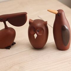 千趣会 ロイヤルペット ウッドアニマル まとめて 木彫り コケシ 人形 (R2291sxwY)