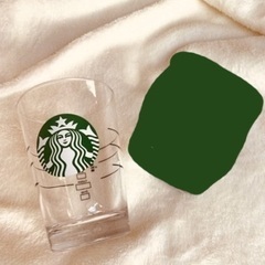 Starbucks公式グラスとFrancfranc皿の２セット