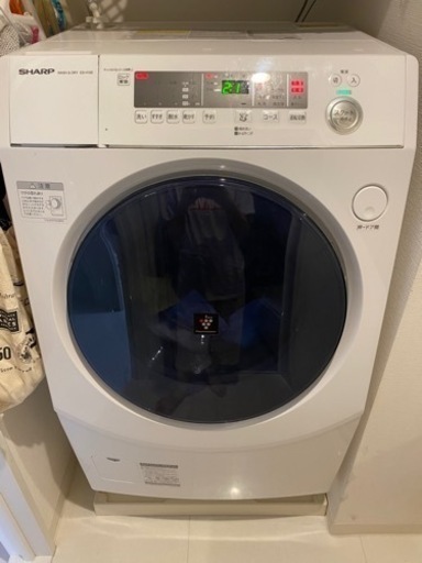 シャープ 洗濯機 ドラム式 ES-H10E-WL ヒーター乾燥