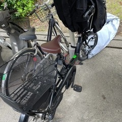 【ネット決済】前後チャイルドシート付き　電動アシスト自転車