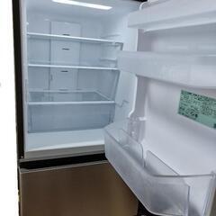 来週まで値下げ！高年式　日立 冷蔵庫 幅54cm 265L シャンパン R-27RV N 3ドア 右開き まんなか野菜室 シンプルデザイン