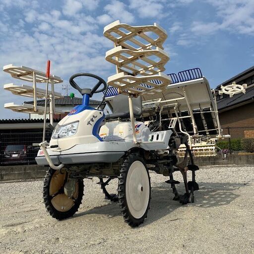 イセキ 5条植 田植機 PQZ5-DUL 中古 10馬力 さなえ Zロータ パワステ セル式 風車マーカー