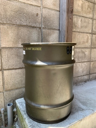 樽 タル たる 大きい樽 USヴィンテージ風 インテリア 鉄製 USドラム缶 アイアン ミリタリー 什器