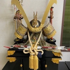 鎧兜　兜飾り　純金鍍金　高級 正絹威　KABUTO レトロ　