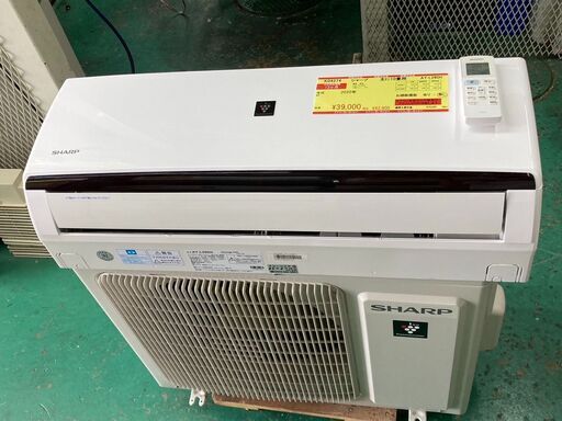 K04274　シャープ　中古エアコン　主に10畳用　冷房能力　2.8KW ／ 暖房能力　3.6KW