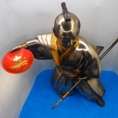 純一郎作 黒田武士 銅像 置物般若純一郎 ブロンズ像 金属工芸