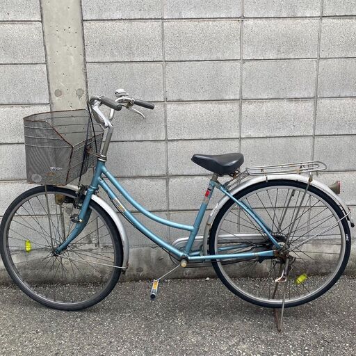 販売済み　自転車 26インチ PATIO BOX 水色 ママチャリ