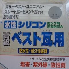 【新品 未開封】高級 ニッペ 水性シリコンベスト 瓦用 14L 銀黒 水性 つやあり 日本ペイント 