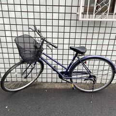 販売済み　自転車 27インチ ブルー ママチャリ