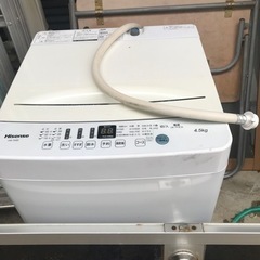 ハイセンス　洗濯機　4.5k 2020年式