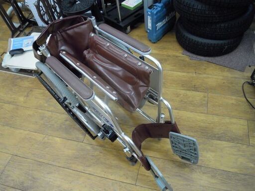 Nissin 車椅子 自走式 折りたたみ 介護 介助兼用 車イス 福祉 レザー