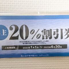 肉匠坂井 株主優待 20%割引券