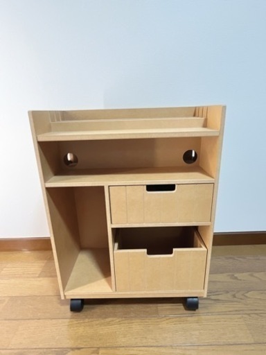 隠せるリビング整理ワゴン モバイル収納タイプ 幅40cm