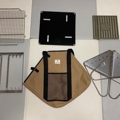 snow peak 焚き火台Mスターターセット 焼きアミ ブリッジ付き