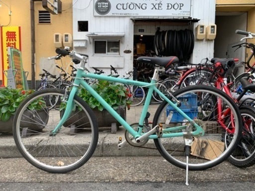 　クロスバイク　ＷＥＥＤＥＮＤＢＩＫＥ　フレーム　アルミ　7変速　２４インチ　青　配達可能