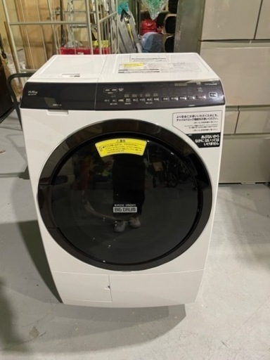 HITACHI ドラム式洗濯乾燥機 洗濯11kg/乾燥6kg 2021年製 ビッグドラム BD-SX110FL 左開き 洗剤自動投入 ホース付属 日立