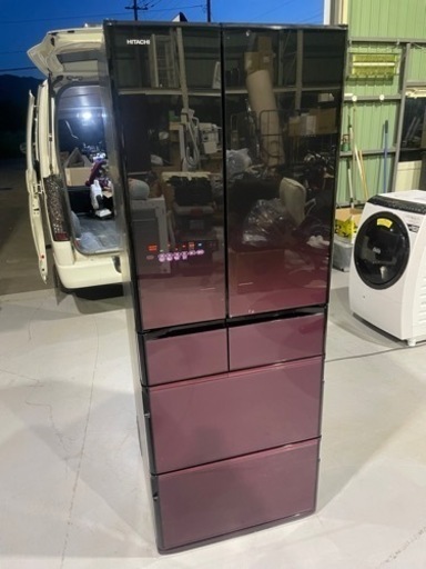 【美品】HITATCH ノンフロン冷凍冷蔵庫 517L 2015年製  R-X5200E（ZV）型 動作品 日立