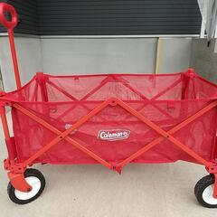 Coleman アウトドアワゴン メッシュ ＋ アウトドアワゴンウッドロールテーブル