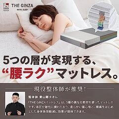 寝心地調整 マットレス ”腰ラク” THE GINZA5層マットレス◆新品同様 GOKUMIN ゴクミン49,800円
