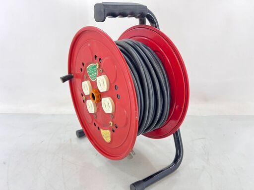 富士電工 コードリール F-113 屋内用 全長30ｍ 有効長29ｍ 125V  /  AJ-0520-P1