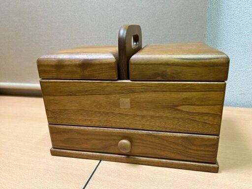 裁縫入れ 裁縫箱 小物入れ サイズ約W350×D210×H260mm 2.4kg USED品現状にて 引取のみ！