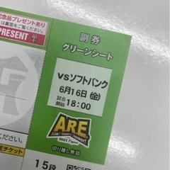 明日6月17日（金）阪神×SB 内野2枚