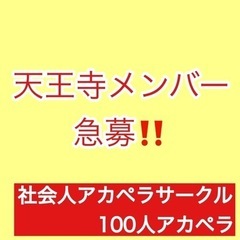 【大阪天王寺】100人アカペラ‼️関西社会人アカペラサークル メンバー募集🎤