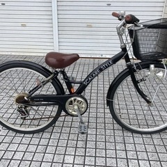 【ネット決済・配送可】【24インチ自転車】ジュニアサイズ　外装6...