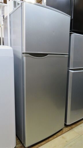 【愛知店舗】清掃済★シャープ ノンフロン冷凍冷蔵庫 118L SJ-H12Y-S 右開き 片開きタイプ 2ドア シルバー系 日本製 2015年製