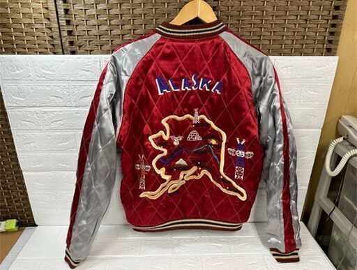 テーラー東洋 TT11146 リバーシブル スカジャン Lサイズ ALASKA サテン アラスカ 地図 TAILOR TOYO 古着 現状品  札幌市白石区 白石店