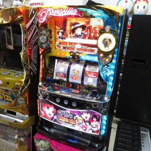 パチスロ実機 プリシラと魔法の本 見本機 コイン不用機 ボリューム調整付き スロット機|江別市のリサイクルショップドロップ