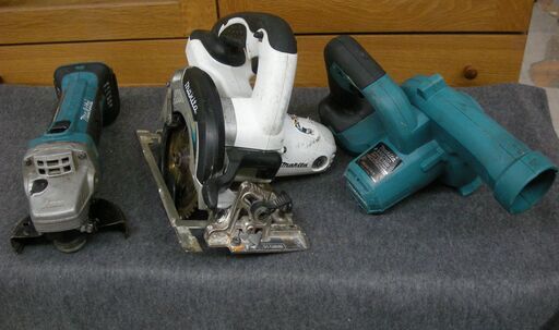 R013 MAKITA 充電式、本体のみ ディスクグラインダー・丸のこ・ブロワ3点セット 良品