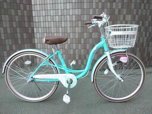 札幌市内配達無料！防犯登録料込み。中古24インチ　女の子用自転車！