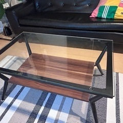 【定価15000円】ガラス天板 ローテーブル