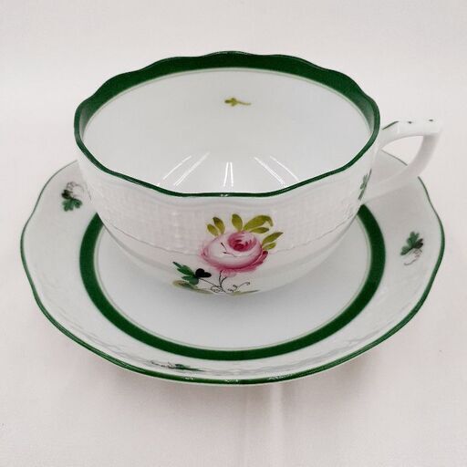 ★ジモティー割引有★ Herend ウィーンの薔薇 ティーカップ\u0026ソーサー 1客 未使用品