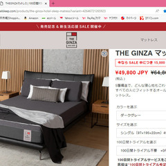 寝心地調整 マットレス ”腰ラク” THE GINZA5層マットレス◆新品同様 GOKUMIN ゴクミン49,800円