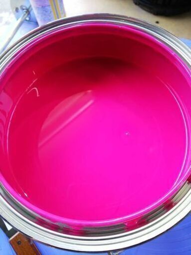 オリジナルカラー ソリッド ウレタン塗料 0.5kg 蛍光ピンク